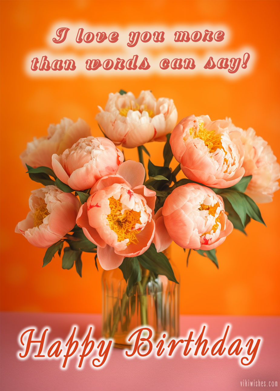 Beautiful flowers image for your wife on your birthday