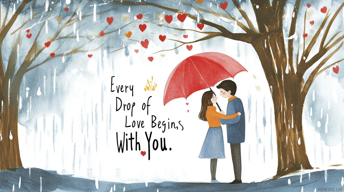 Valentine's Day picture, every drop of love starts with you