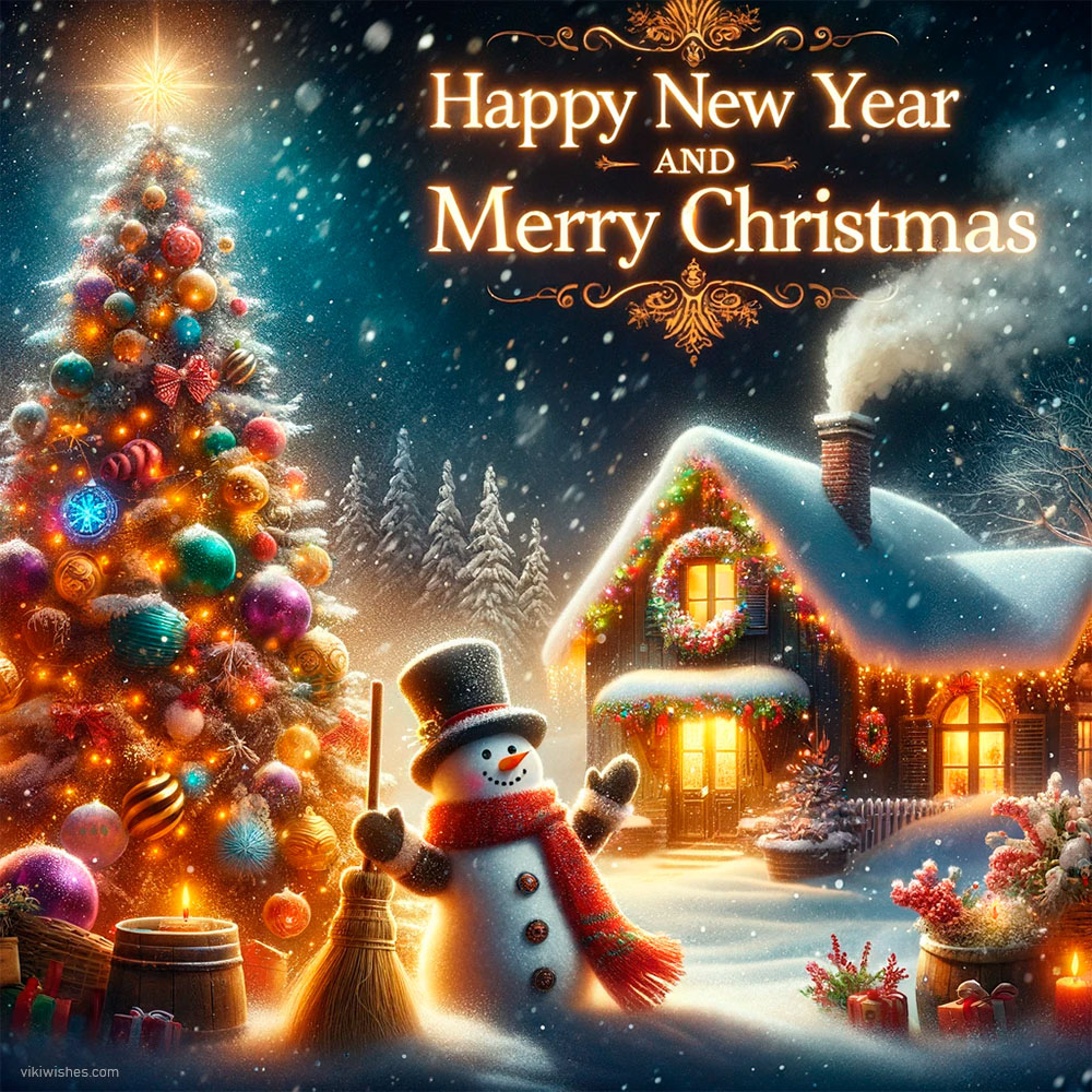 merry christmas and happy new year image