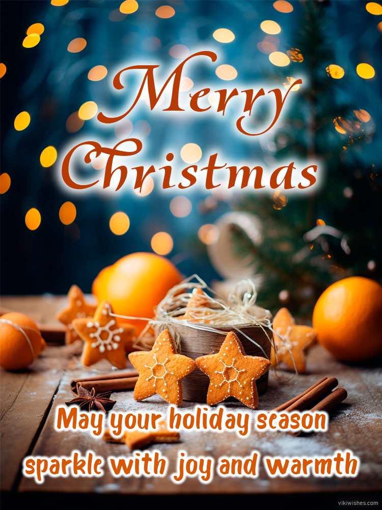 May your holiday season sparkle with joy and warmth. Christmas  image with wish