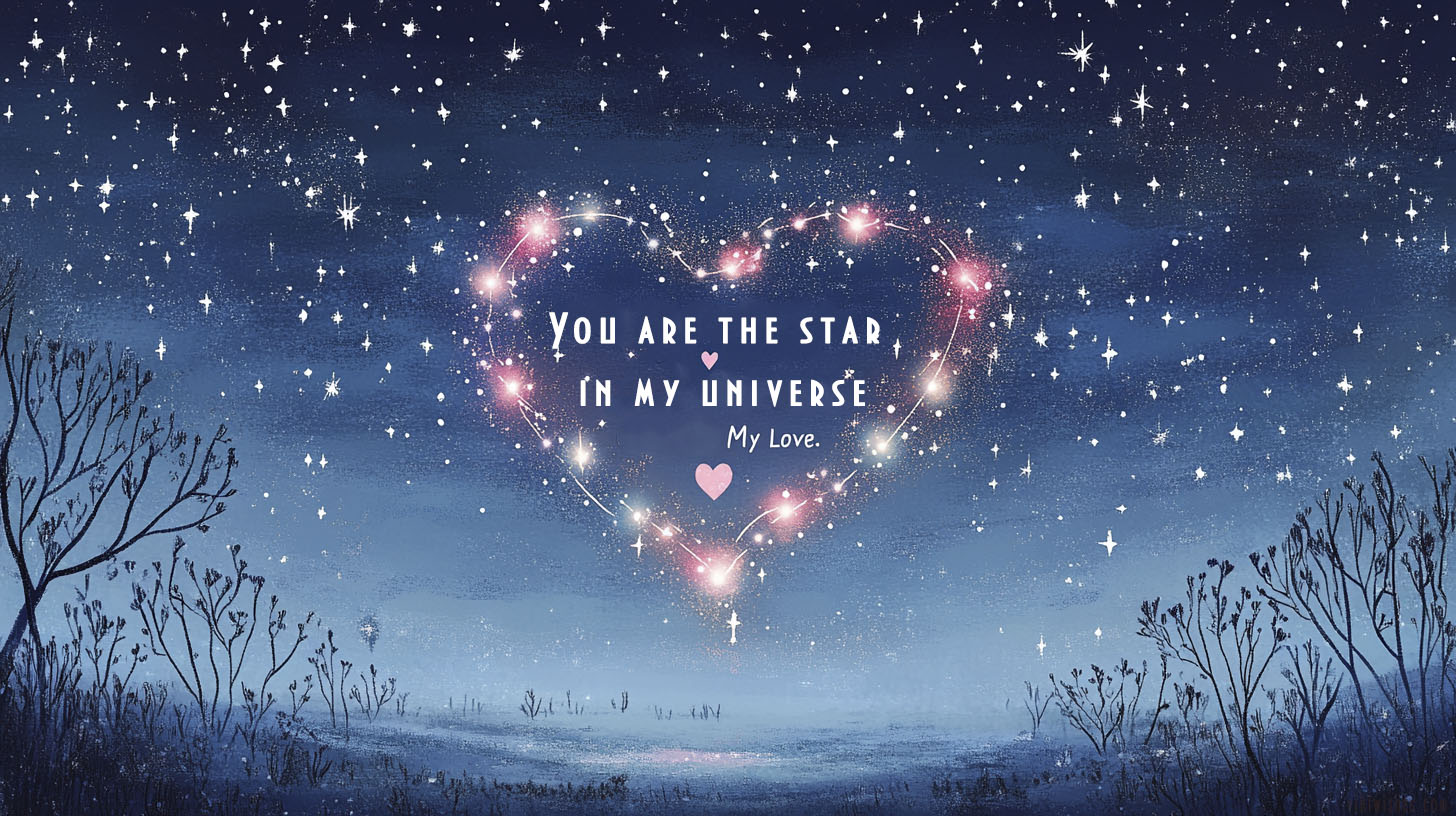 Valentine's Day picture, you are my star in the constellation of love