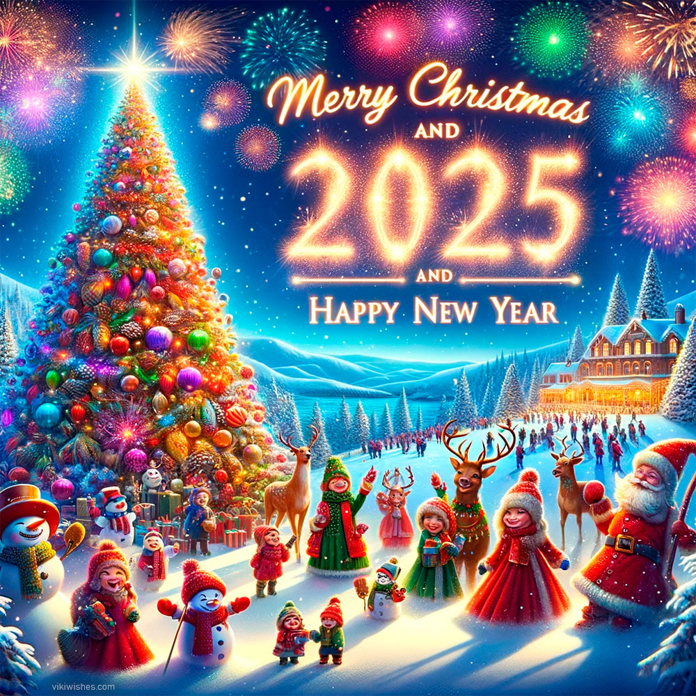 Festive merry christmas & happy new year 2025 image